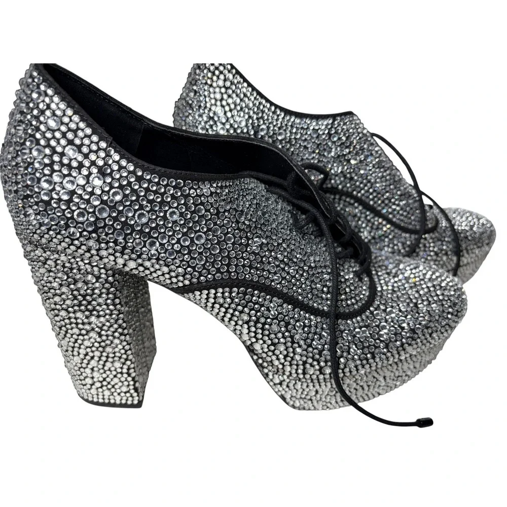 CHUNKY SPARKLING REALNESS! Gianni Bini Limited 20th Anniv. Rhinestone Platforms